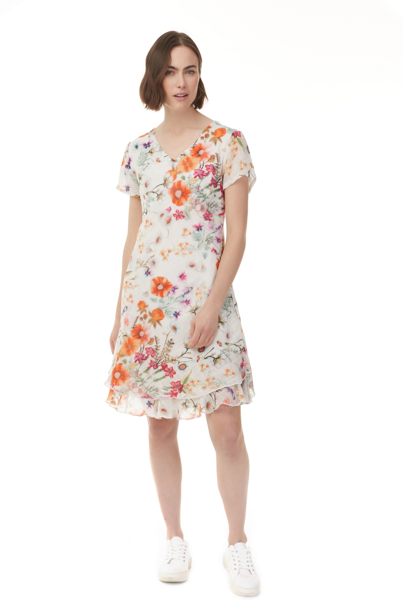 Charlie B Gauze S/S Floral Dress