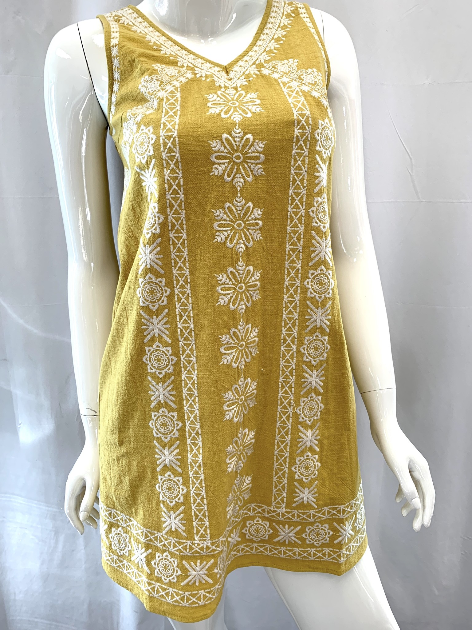 THML Embroidered V-Neck Dress