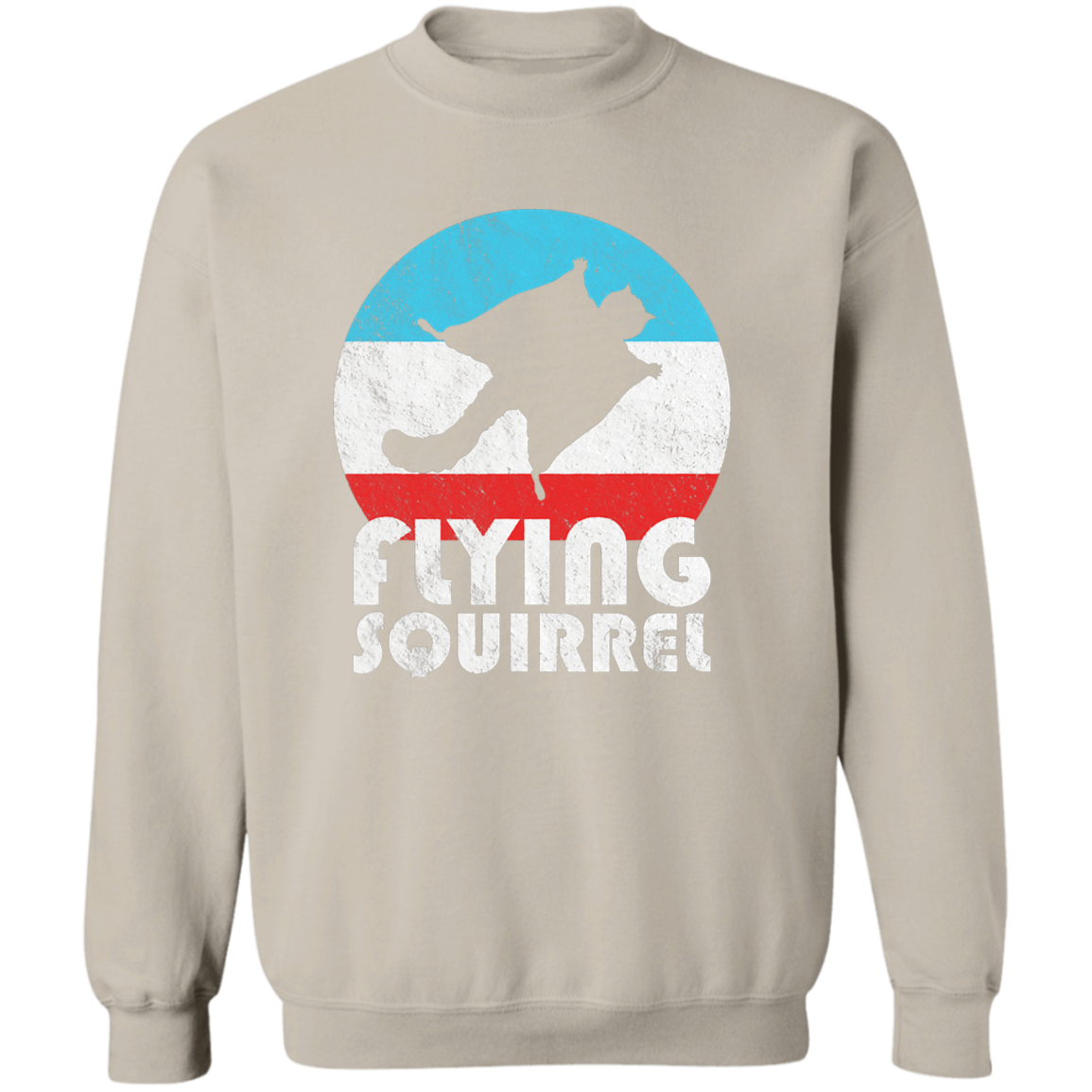 Flying Squirrel Vintage Crewneck Pullover Sweatshirt