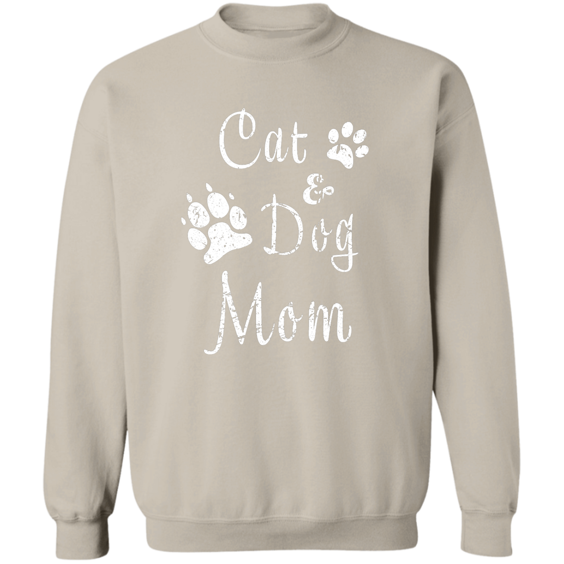 Cat and Dog Mom Kitten Crewneck Pullover Sweatshirt