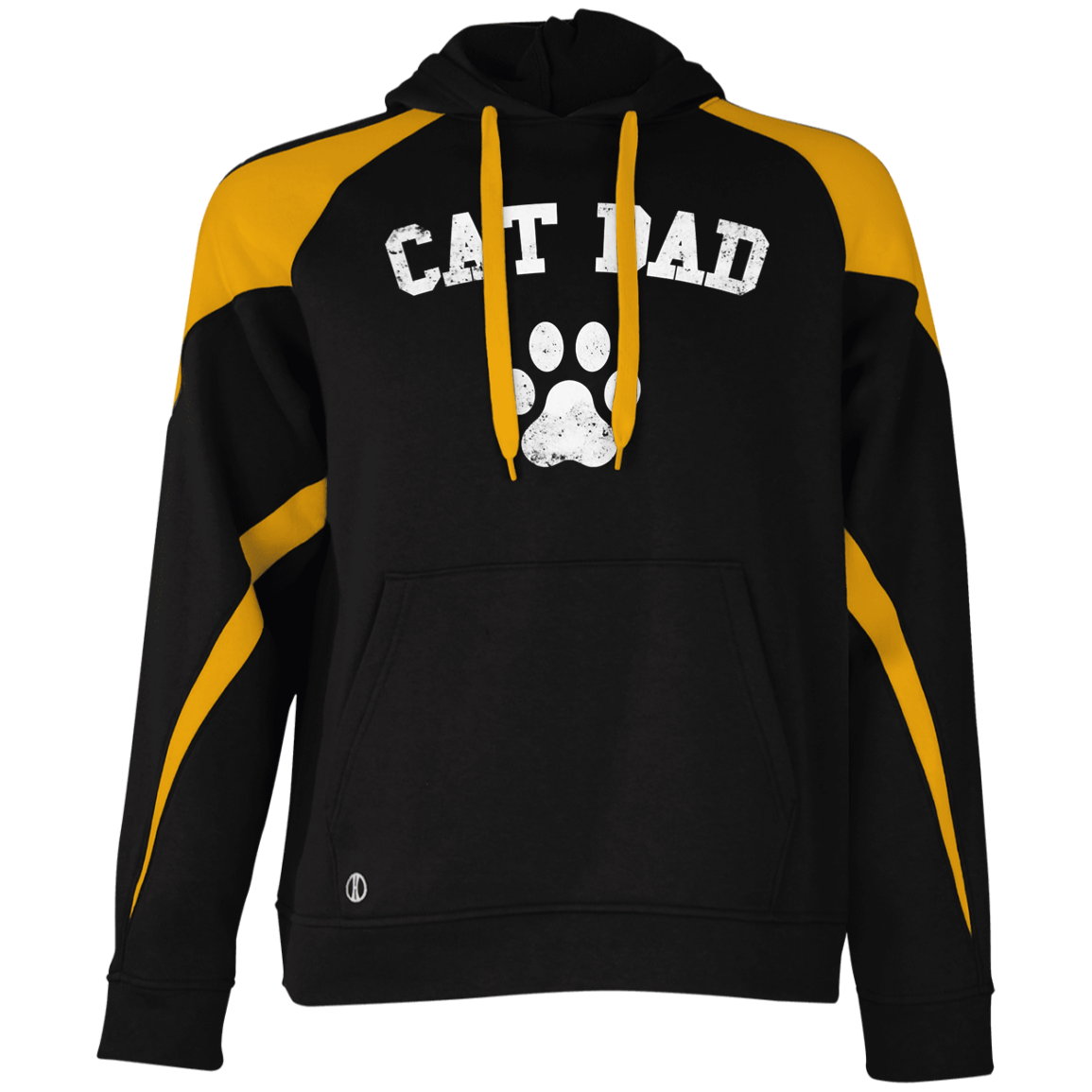Daddy Gift For Cat Athletic Colorblock Fleece Hoodie