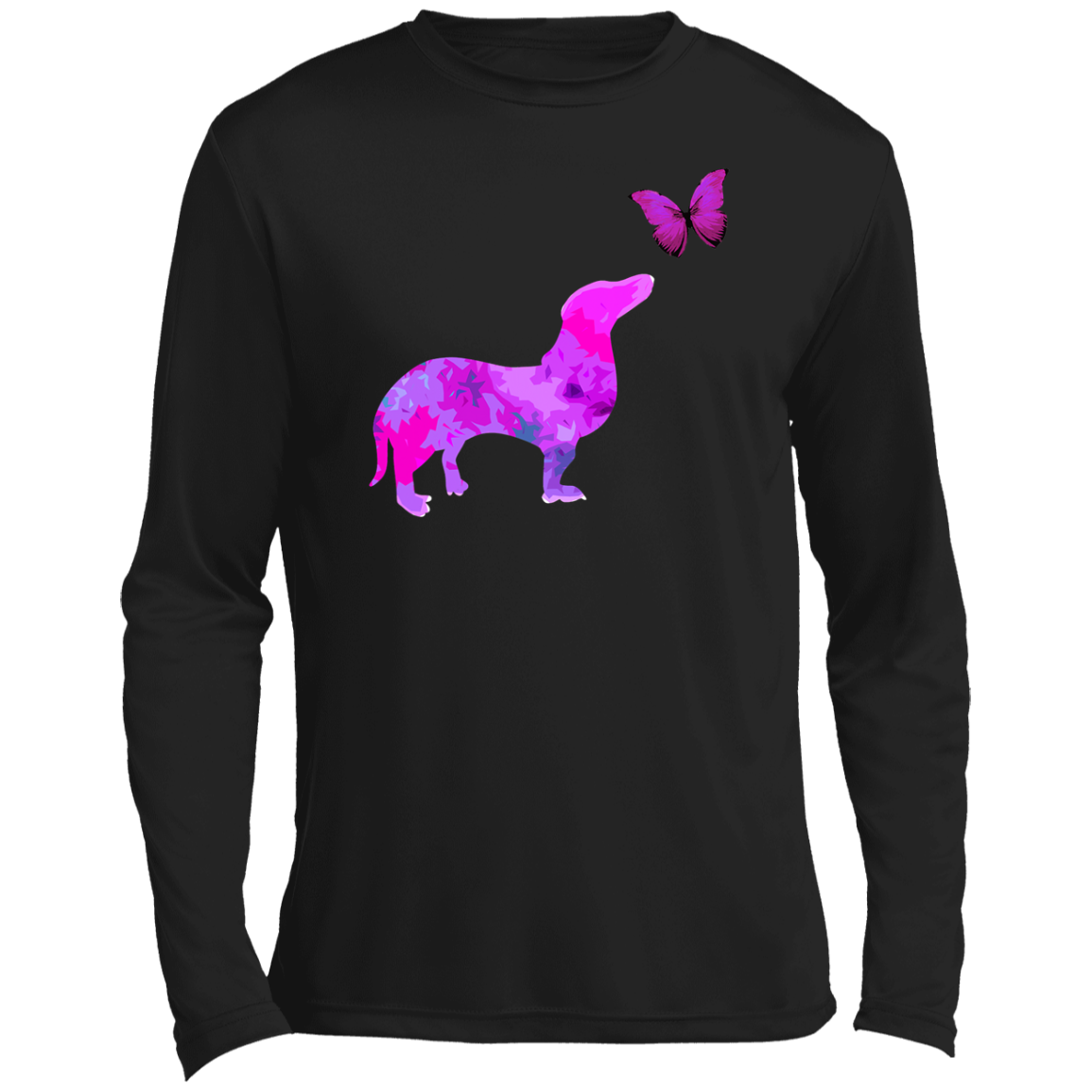 Dachshund With Butterfly Long Sleeve