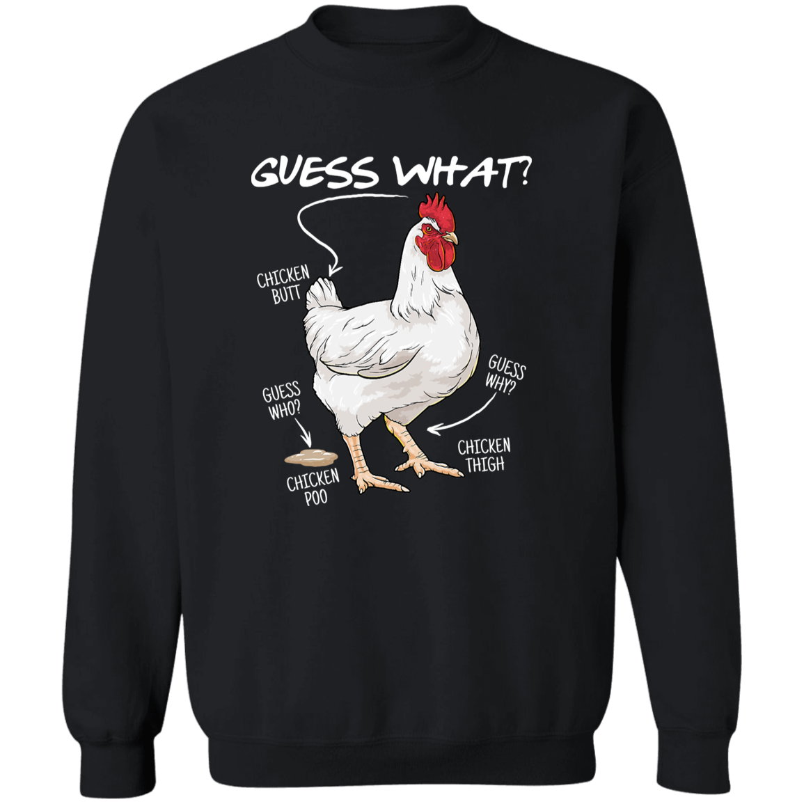Chicken Butt Joking Pullover Sweatshirt