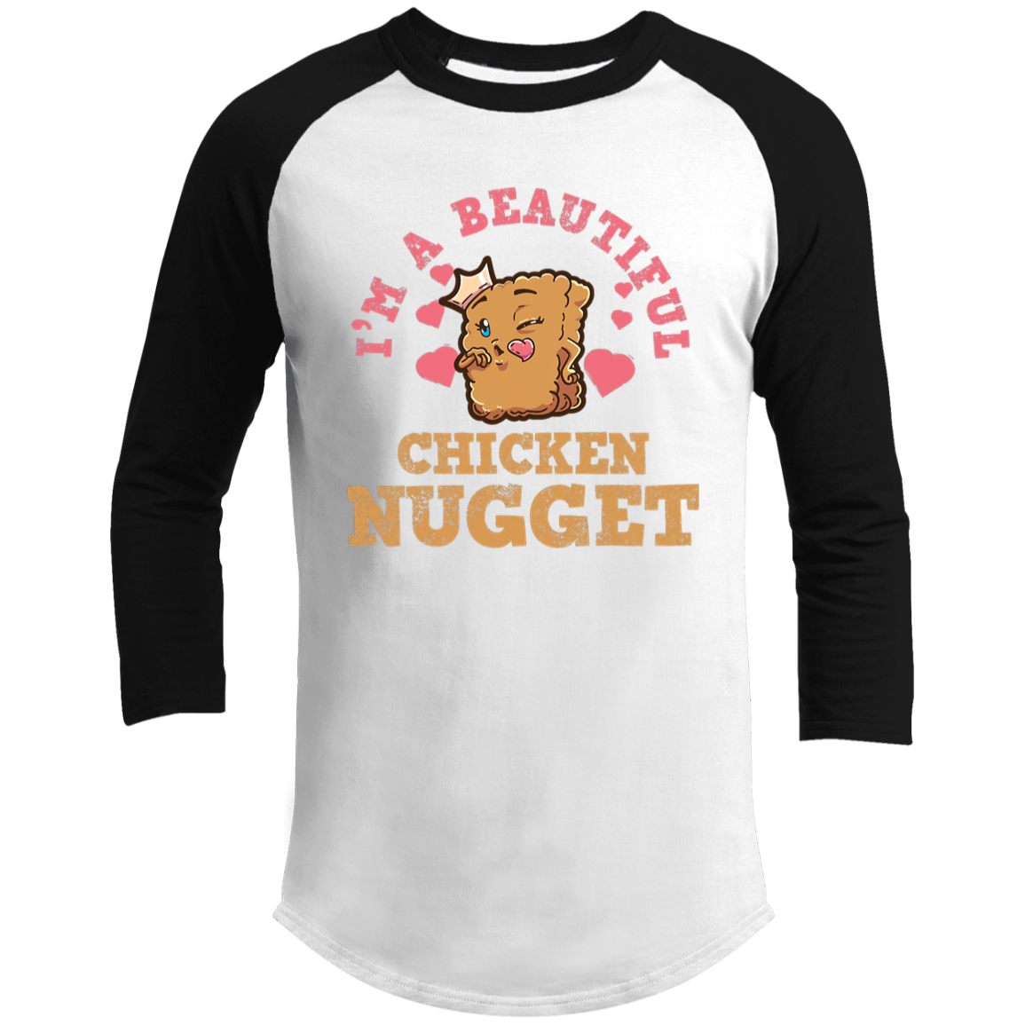 Chicken Nuggets Raglan Sleeve Shirt