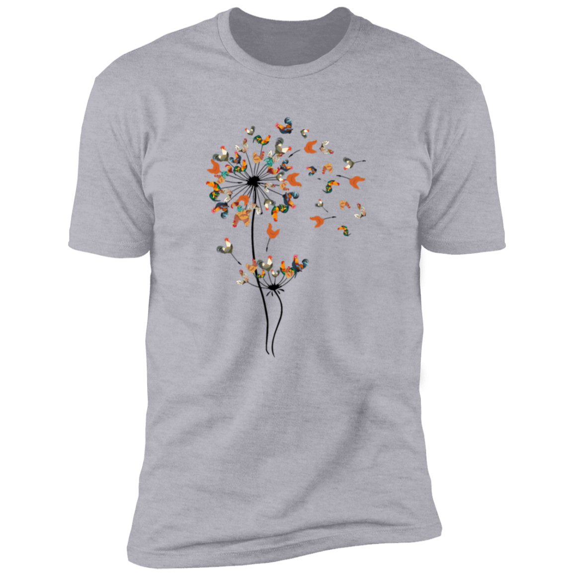 Dandelion Chicken Flower Short Sleeve T-Shirt