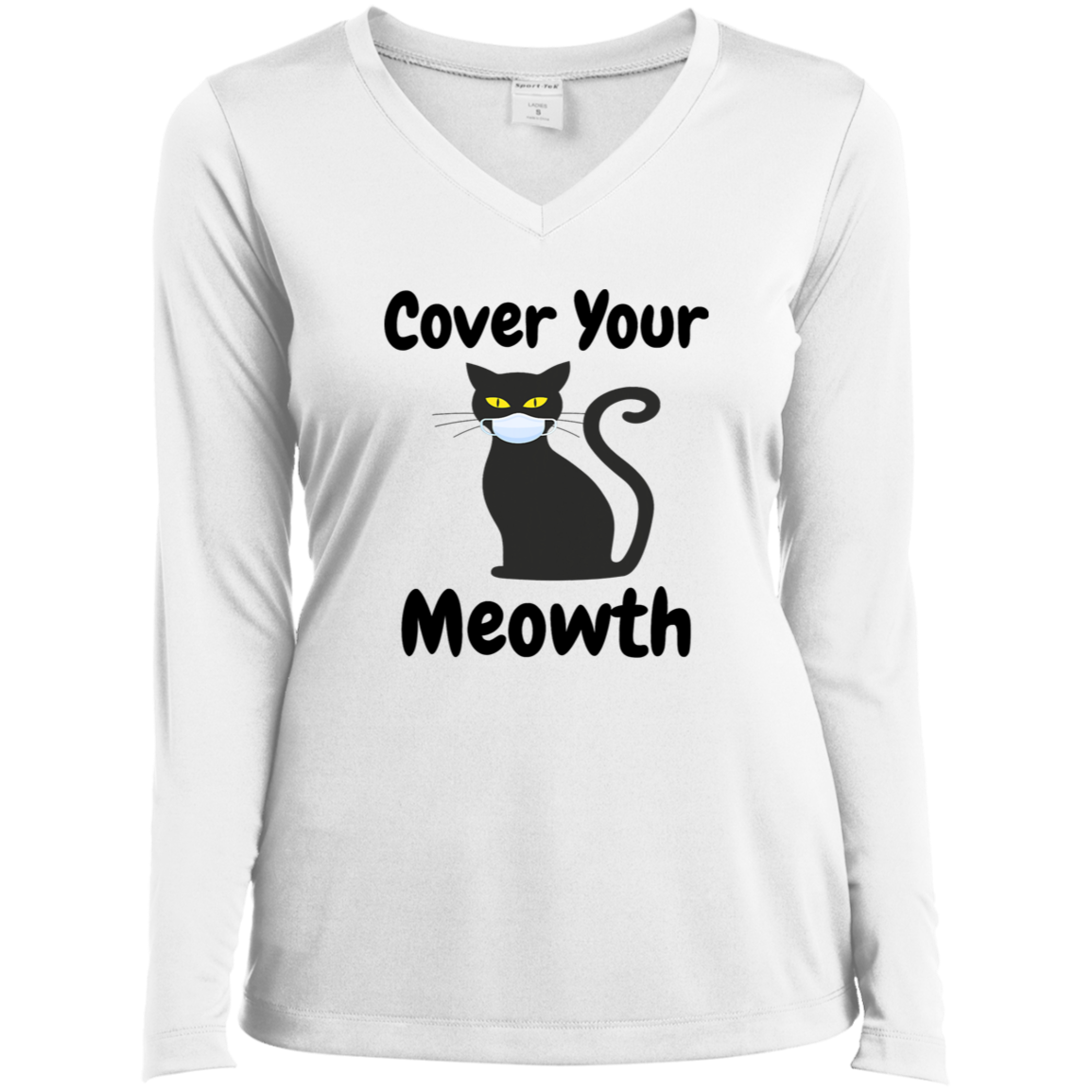 Cover Your Meowth Long Sleeve Performance V-Neck Tee