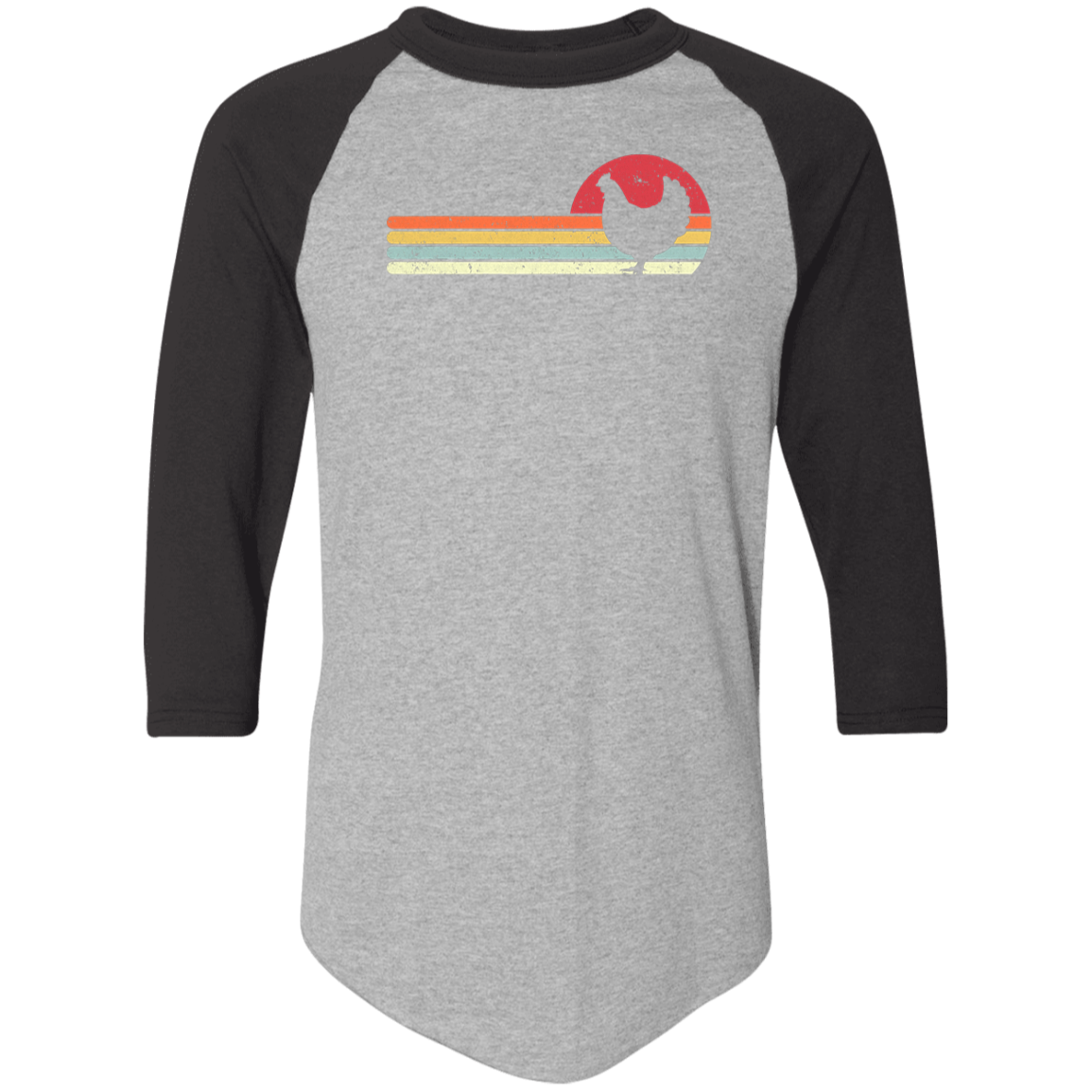Chicken Shirt. Retro Colorblock Raglan Jersey
