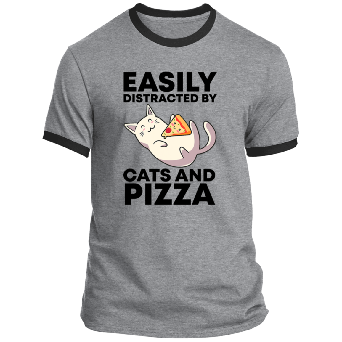 Easily Distracted By Cats Ringer Tee