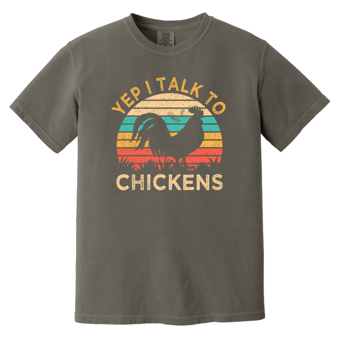 Chickens Vintage Funny Heavyweight Garment-Dyed T-Shirt