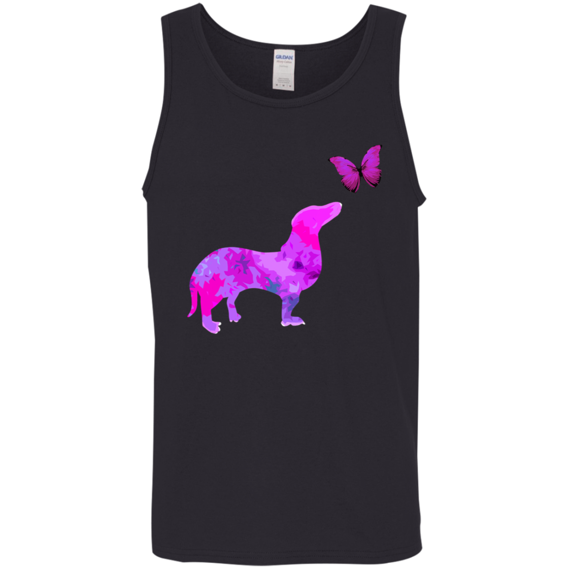 Dachshund With Butterfly Tank Top