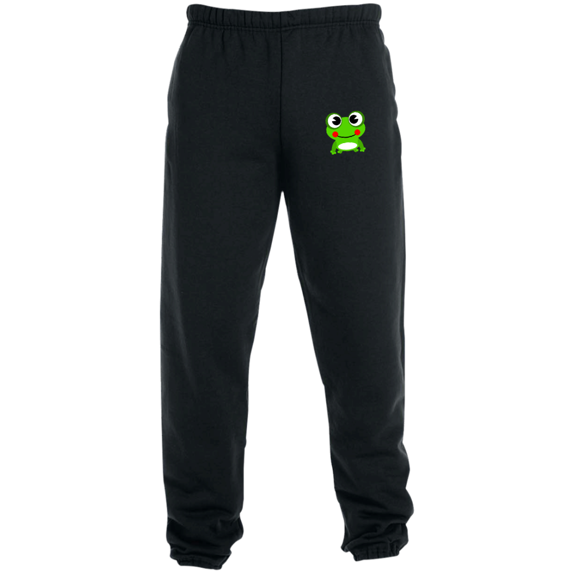 Funny Green Frog Cartoon Pockets